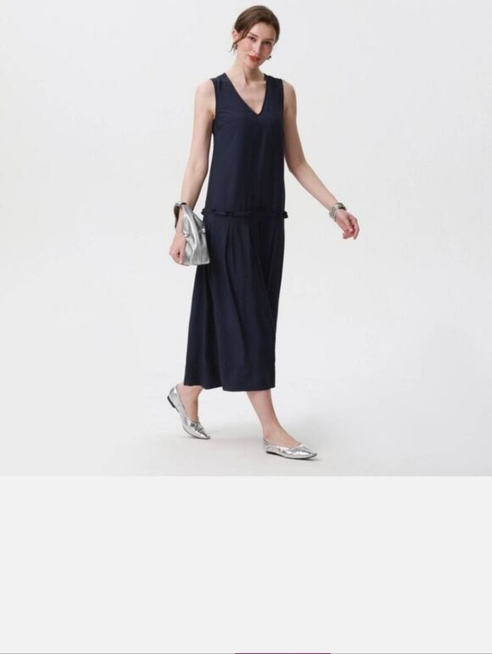 A New Day Sleeveless V-Neck Navy Dress